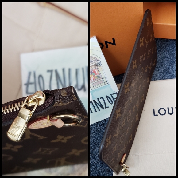 Louis Vuitton Neverfull MM Pochette Pouch Wristlet - Picture 5 of 8